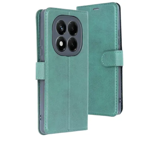 Xiaomi Redmi Note 14 Pro 5G Kılıf Trend S Plus Kapaklı Kılıf - Yeşil