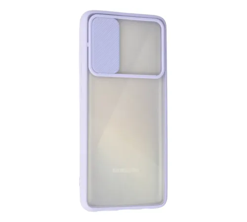 Samsung Galaxy A71 Kılıf Palm Buzlu Kamera Sürgülü Silikon - Lila