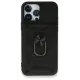 Apple iPhone 15 Pro Max Kılıf Pars Lens Yüzüklü Silikon - Siyah