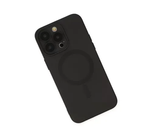 Apple iPhone 13 Pro Kılıf Moshi Lens Magneticsafe Silikon - Siyah