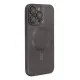Apple iPhone 13 Pro Kılıf Moshi Lens Magneticsafe Silikon - Füme