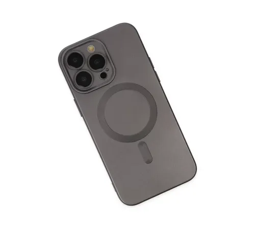 Apple iPhone 13 Pro Kılıf Moshi Lens Magneticsafe Silikon - Füme
