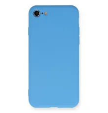 Apple iPhone 7 Kılıf Nano içi Kadife Silikon - Mavi