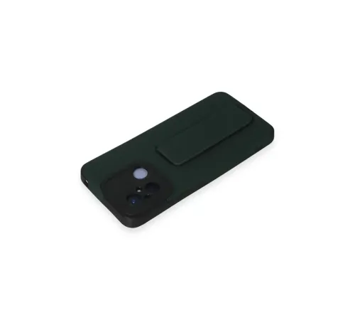 Xiaomi Redmi 12C Kılıf Mega Standlı Silikon - Yeşil