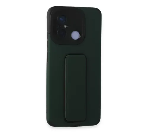 Xiaomi Redmi 12C Kılıf Mega Standlı Silikon - Yeşil