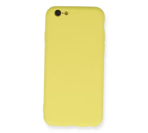 Apple iPhone 6 Kılıf Nano içi Kadife Silikon - Sarı