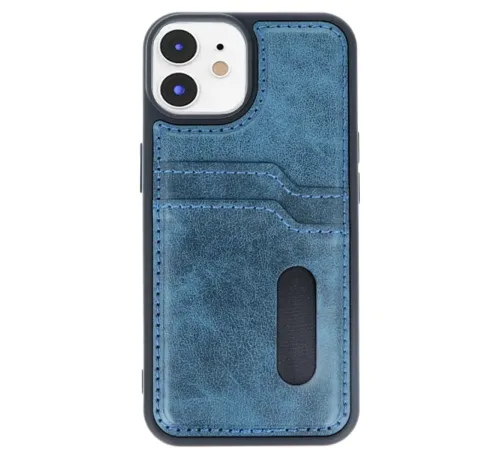Apple iPhone 11 Kılıf Sara Kartvizitli Deri Kılıf - Lacivert
