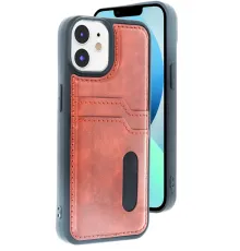 Apple iPhone 11 Kılıf Sara Kartvizitli Deri Kılıf - Taba