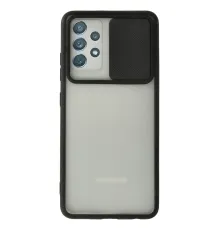 Samsung Galaxy A72 Kılıf Palm Buzlu Kamera Sürgülü Silikon - Siyah