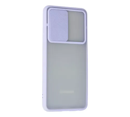 Samsung Galaxy A72 Kılıf Palm Buzlu Kamera Sürgülü Silikon - Lila