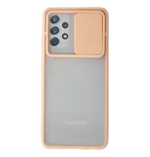 Samsung Galaxy A72 Kılıf Palm Buzlu Kamera Sürgülü Silikon - Pembe
