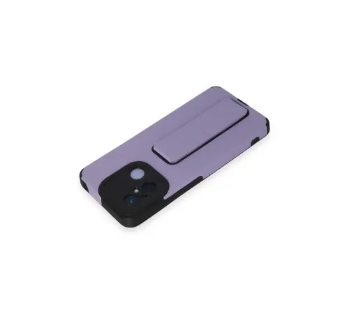 Xiaomi Redmi 12C Kılıf Mega Standlı Silikon - Lila
