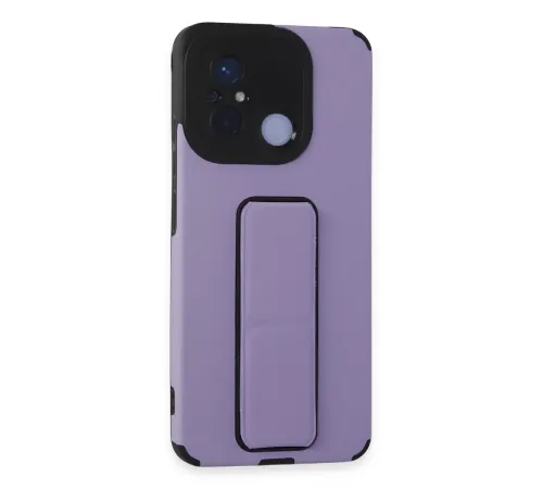 Xiaomi Redmi 12C Kılıf Mega Standlı Silikon - Lila