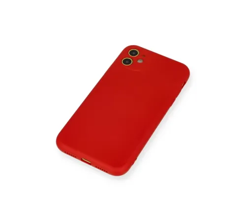 Apple iPhone 11 Kılıf Nano içi Kadife Silikon - Kırmızı