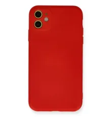 Apple iPhone 11 Kılıf Nano içi Kadife Silikon - Kırmızı