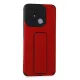Xiaomi Redmi 12C Kılıf Mega Standlı Silikon - Kırmızı