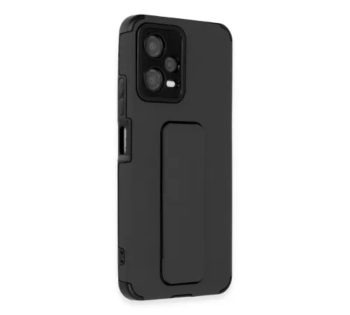 Xiaomi Poco X5 5G Kılıf Mega Standlı Silikon - Siyah