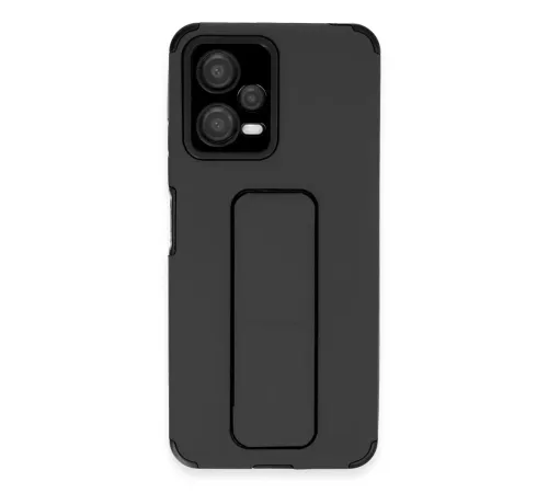 Xiaomi Poco X5 5G Kılıf Mega Standlı Silikon - Siyah