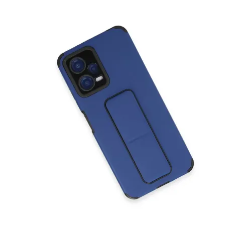 Xiaomi Poco X5 5G Kılıf Mega Standlı Silikon - Mavi