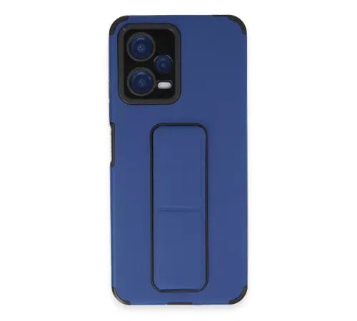 Xiaomi Poco X5 5G Kılıf Mega Standlı Silikon - Mavi