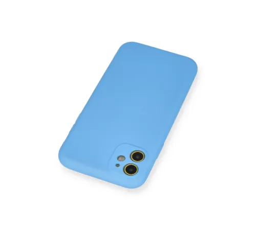 Apple iPhone 11 Kılıf Nano içi Kadife Silikon - Mavi