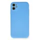 Apple iPhone 11 Kılıf Nano içi Kadife Silikon - Mavi