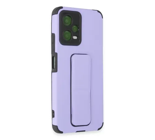 Xiaomi Poco X5 5G Kılıf Mega Standlı Silikon - Lila