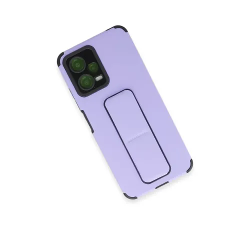 Xiaomi Poco X5 5G Kılıf Mega Standlı Silikon - Lila