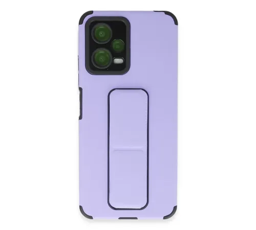 Xiaomi Poco X5 5G Kılıf Mega Standlı Silikon - Lila