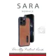 Apple iPhone 16 Pro Max Kılıf Sara Kartvizitli Deri Kılıf - Lacivert