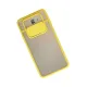 Samsung Galaxy J7 Prime Kılıf Palm Buzlu Kamera Sürgülü Silikon - Sarı