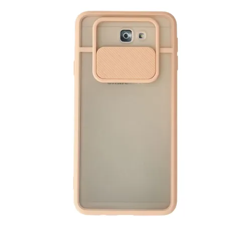 Samsung Galaxy J7 Prime Kılıf Palm Buzlu Kamera Sürgülü Silikon - Pembe