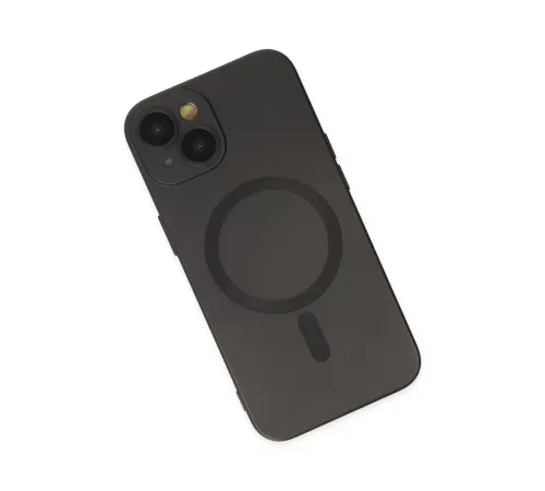 Apple iPhone 14 Plus Kılıf Moshi Lens Magneticsafe Silikon - Siyah