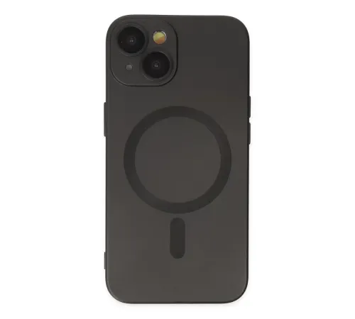 Apple iPhone 14 Plus Kılıf Moshi Lens Magneticsafe Silikon - Siyah