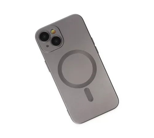 Apple iPhone 14 Plus Kılıf Moshi Lens Magneticsafe Silikon - Füme