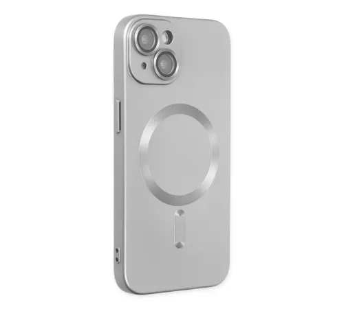 Apple iPhone 14 Plus Kılıf Moshi Lens Magneticsafe Silikon - Gümüş