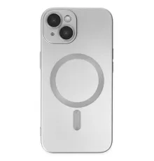 Apple iPhone 14 Plus Kılıf Moshi Lens Magneticsafe Silikon - Gümüş