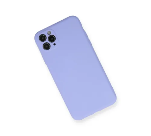 Apple iPhone 11 Pro Max Kılıf Nano içi Kadife Silikon - Lila