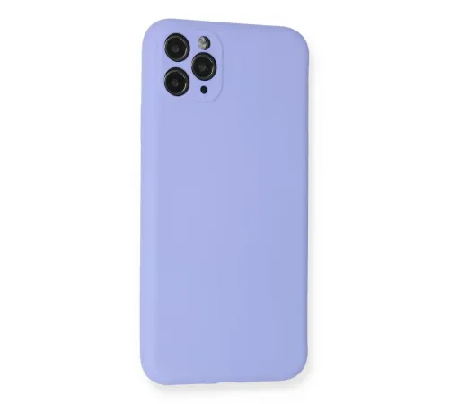 Apple iPhone 11 Pro Max Kılıf Nano içi Kadife Silikon - Lila