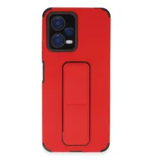 Xiaomi Poco X5 5G Kılıf Mega Standlı Silikon - Kırmızı