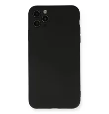 Apple iPhone 11 Pro Max Kılıf Nano içi Kadife Silikon - Siyah