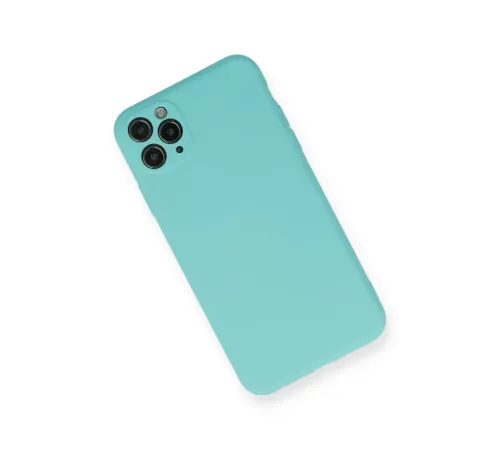 Apple iPhone 11 Pro Max Kılıf Nano içi Kadife Silikon - Turkuaz