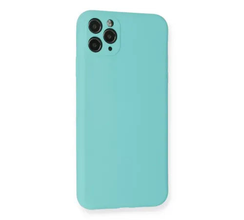 Apple iPhone 11 Pro Max Kılıf Nano içi Kadife Silikon - Turkuaz