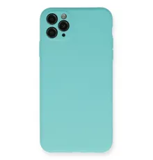 Apple iPhone 11 Pro Max Kılıf Nano içi Kadife Silikon - Turkuaz