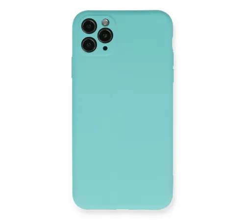 Apple iPhone 11 Pro Max Kılıf Nano içi Kadife Silikon - Turkuaz