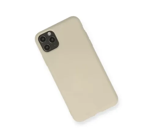 Apple iPhone 11 Pro Max Kılıf Nano içi Kadife Silikon - Bej