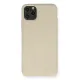 Apple iPhone 11 Pro Max Kılıf Nano içi Kadife Silikon - Bej