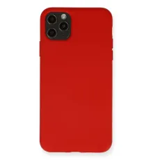 Apple iPhone 11 Pro Max Kılıf Nano içi Kadife Silikon - Kırmızı