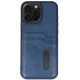 Apple iPhone 15 Pro Max Kılıf Sara Kartvizitli Deri Kılıf - Lacivert