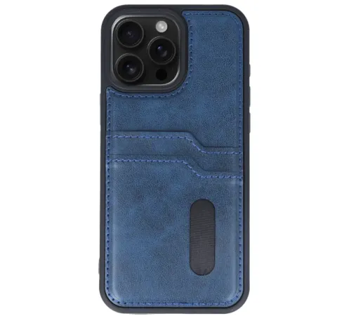 Apple iPhone 14 Pro Max Kılıf Sara Kartvizitli Deri Kılıf - Lacivert